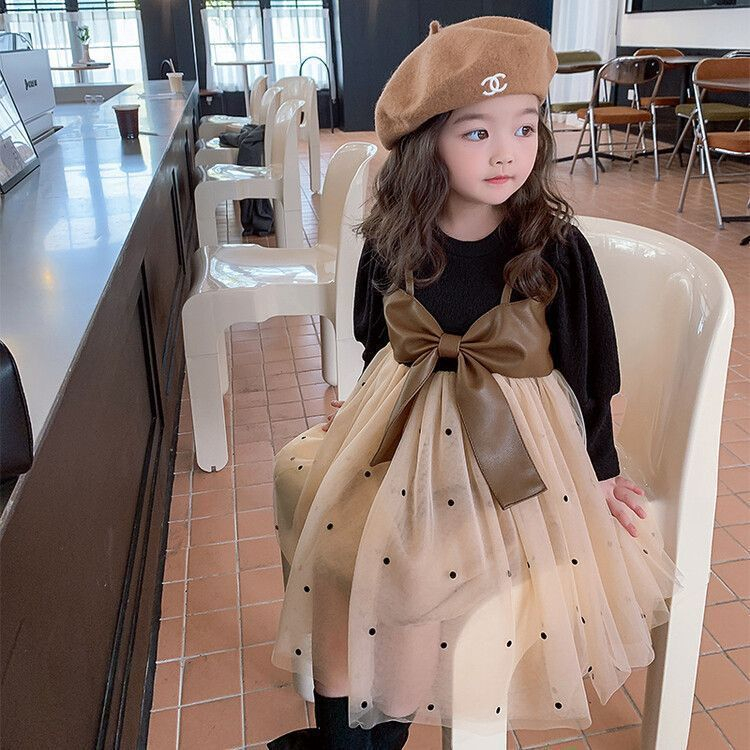 Mới Đầm Công Chúa Phối Nơ Xinh Xắn Dành Cho Bé Gái