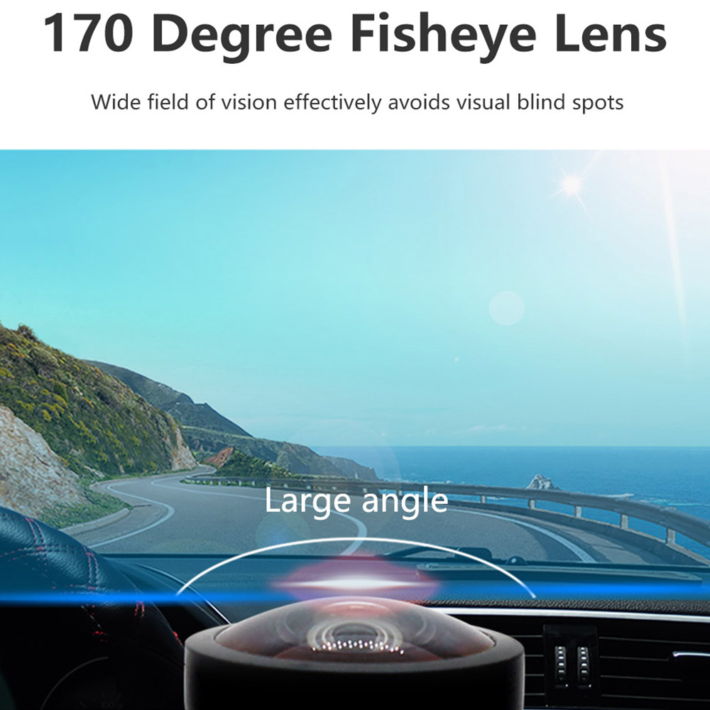170 Độ Fisheye Len Góc Rộng Camera Ngược Ô Tô HD Tầm Nhìn Ban Đêm Phía Trước Phía Sau Camera Dự Phòng Đỗ Xe Cho Màn Hình Đảo Chiều