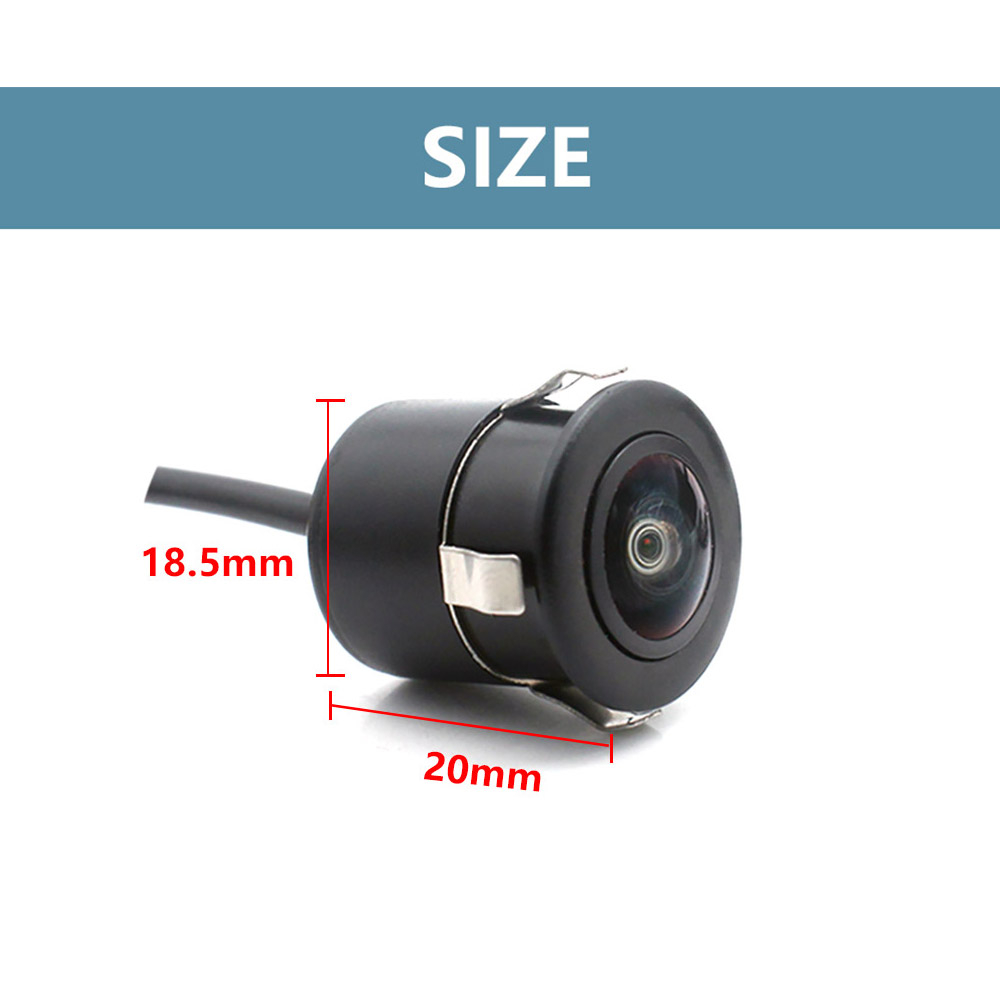 170 Độ Fisheye Len Góc Rộng Camera Ngược Ô Tô HD Tầm Nhìn Ban Đêm Phía Trước Phía Sau Camera Dự Phòng Đỗ Xe Cho Màn Hình Đảo Chiều