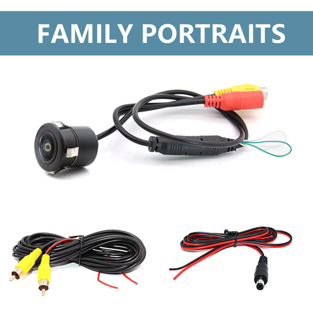 170 Độ Fisheye Len Góc Rộng Camera Ngược Ô Tô HD Tầm Nhìn Ban Đêm Phía Trước Phía Sau Camera Dự Phòng Đỗ Xe Cho Màn Hình Đảo Chiều