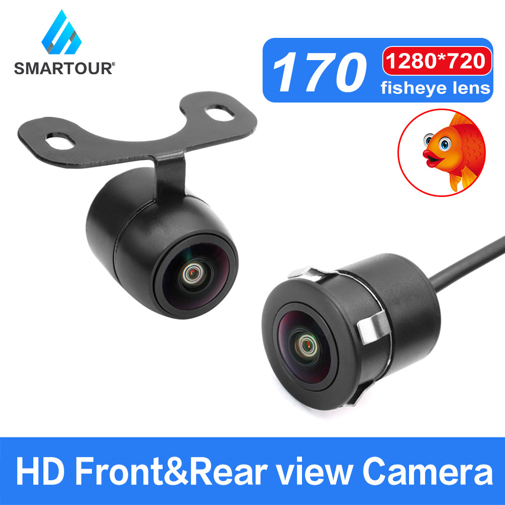 170 Độ Fisheye Len Góc Rộng Camera Ngược Ô Tô HD Tầm Nhìn Ban Đêm Phía Trước Phía Sau Camera Dự Phòng Đỗ Xe Cho Màn Hình Đảo Chiều