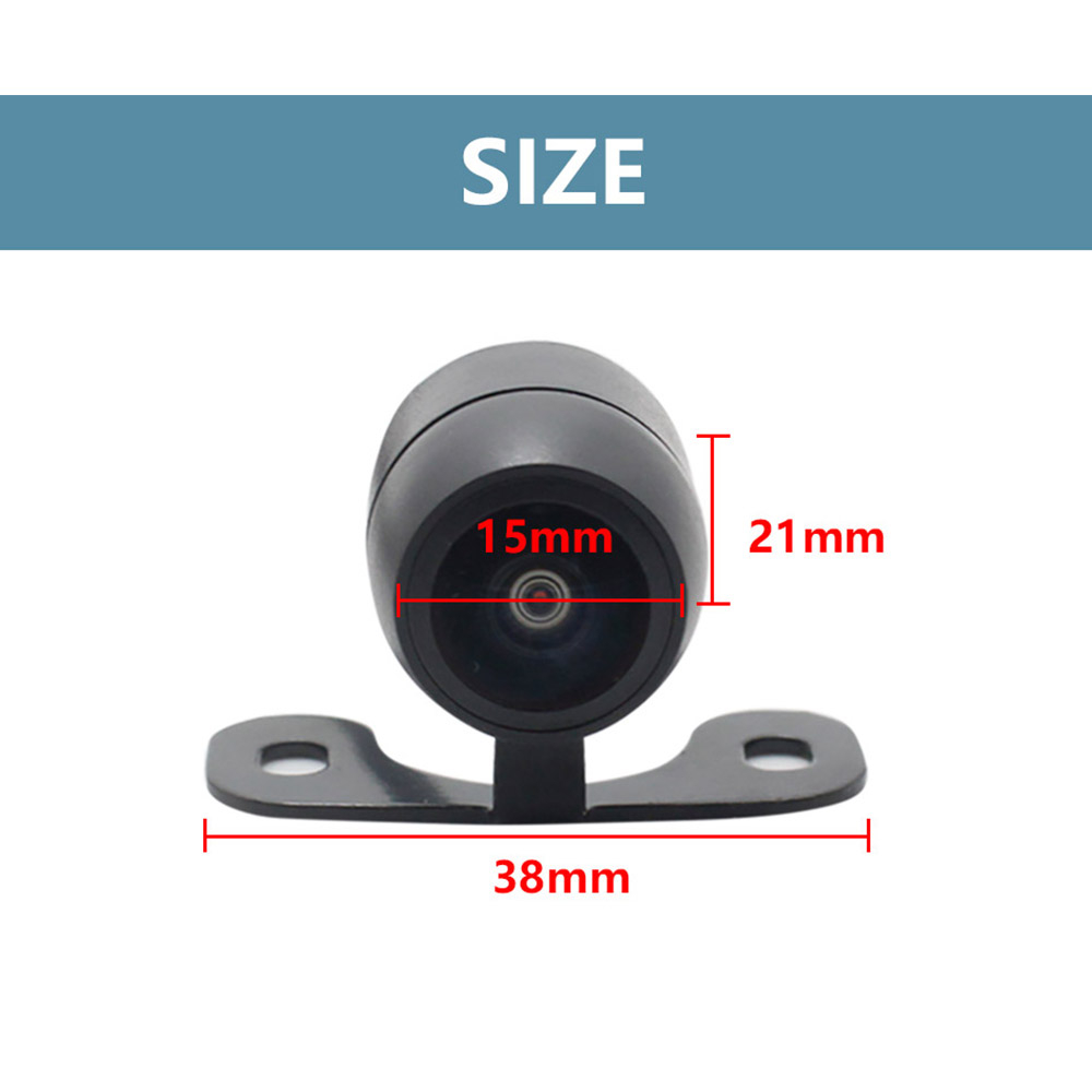 170 Độ Fisheye Len Góc Rộng Camera Ngược Ô Tô HD Tầm Nhìn Ban Đêm Phía Trước Phía Sau Camera Dự Phòng Đỗ Xe Cho Màn Hình Đảo Chiều