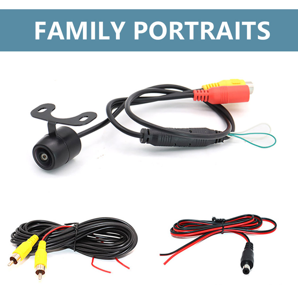 170 Độ Fisheye Len Góc Rộng Camera Ngược Ô Tô HD Tầm Nhìn Ban Đêm Phía Trước Phía Sau Camera Dự Phòng Đỗ Xe Cho Màn Hình Đảo Chiều