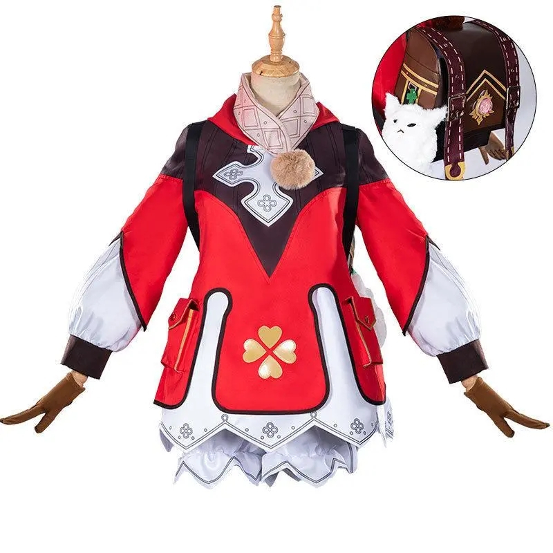 Genshin Đầm Đỏ cosplay Nhân Vật game klee Dễ Thương Cho Người Lớn Và Trẻ Em