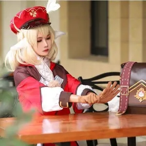 Genshin Đầm Đỏ cosplay Nhân Vật game klee Dễ Thương Cho Người Lớn Và Trẻ Em
