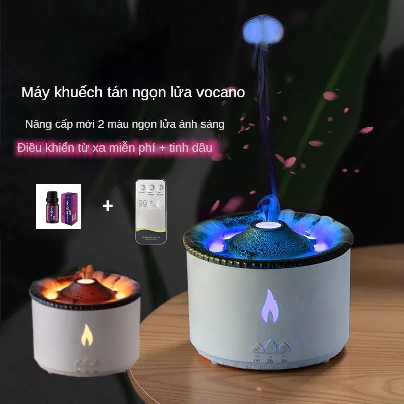 Máy Phun Sương Tạo Độ Ẩm 2 Màu Điều Khiển Từ Xa Mẫu Mới 2023 Núi Lửa 3D lọ khuếch tán tinh dầu tinh dầu khuếch tán thơm phòng hương thơm phòng máy xịt thơm phòng tự động que mây khuếch tán tinh dầu máy làm ẩm không khí