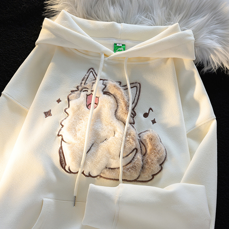 Áo Hoodie Dài Tay In Hình Hoạt Hình Thời Trang Cho Nữ
