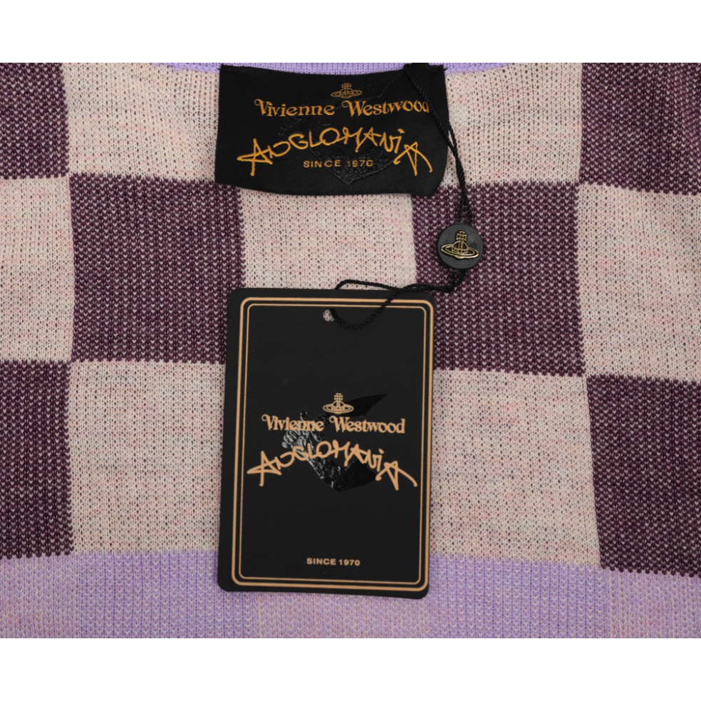 ❤ Ready stock ❤ * Viven * westwood * Áo Khoác cardigan Dệt Kim Thêu Họa Tiết Kẻ Sọc retro niche Xu Hướng Đa Năng