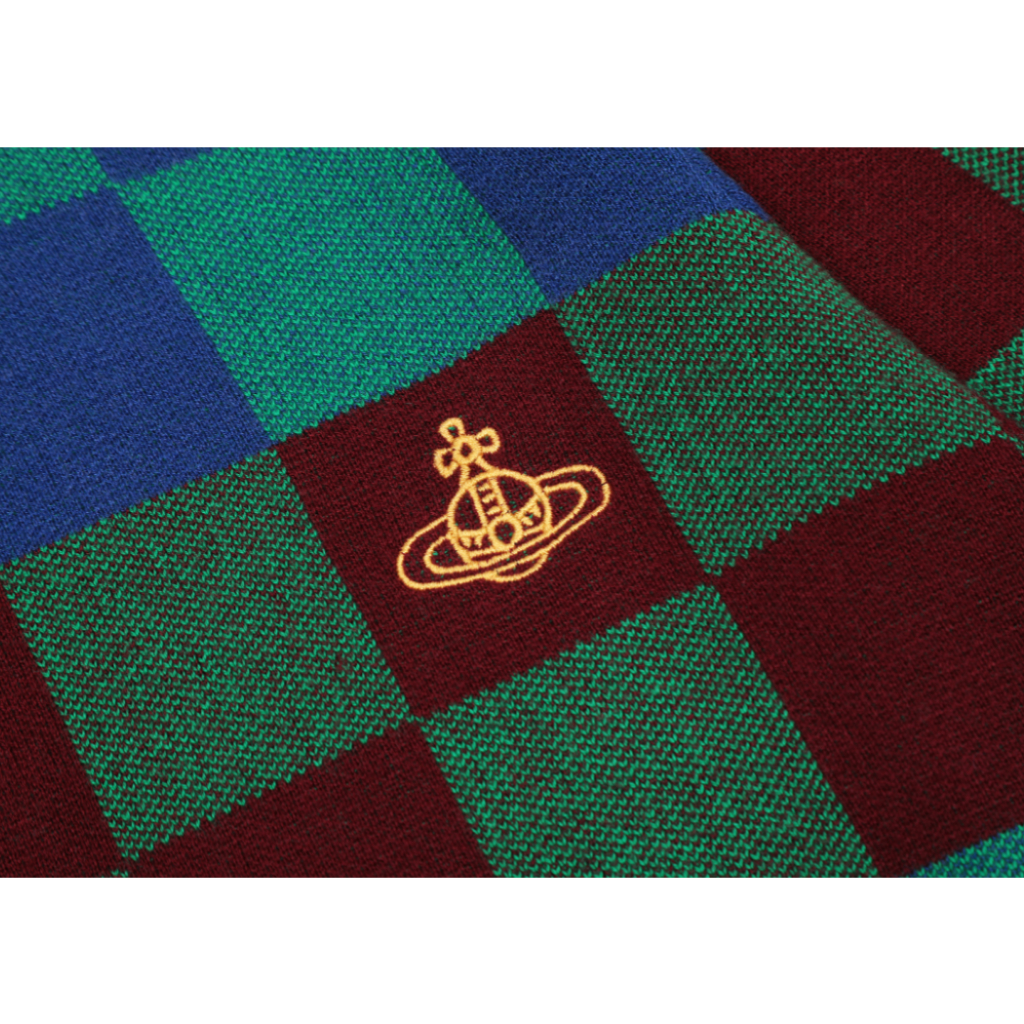 ❤ Ready stock ❤ * Viven * westwood * Áo Khoác cardigan Dệt Kim Thêu Họa Tiết Kẻ Sọc retro niche Xu Hướng Đa Năng