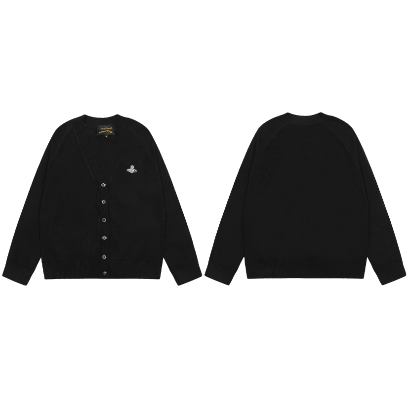 ❤️Ready stock ❤️ * Vivienne * westwood * Áo Khoác cardigan Dệt Kim Thêu Chữ Đa Năng Xu Hướng