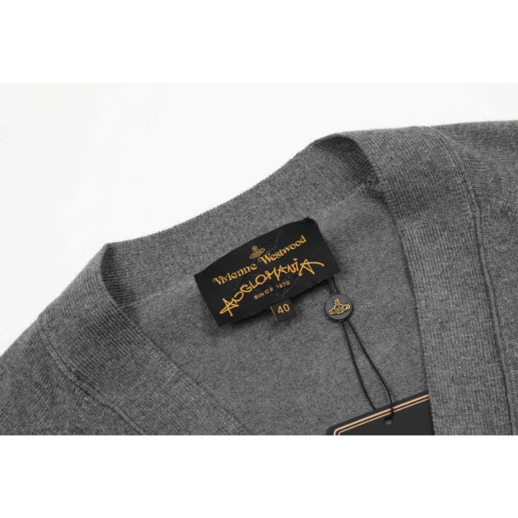 ❤️Ready stock ❤️ * Vivienne * westwood * Áo Khoác cardigan Dệt Kim Thêu Chữ Đa Năng Xu Hướng
