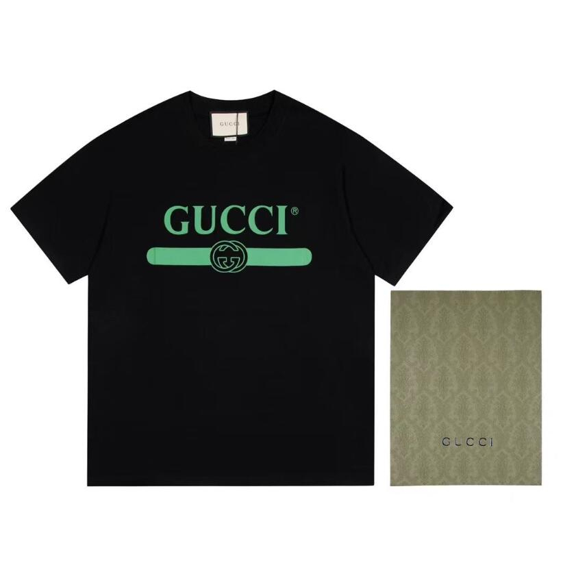 Gucc1 fashion in cotton unisex crew neck short-sleeved t-shirt