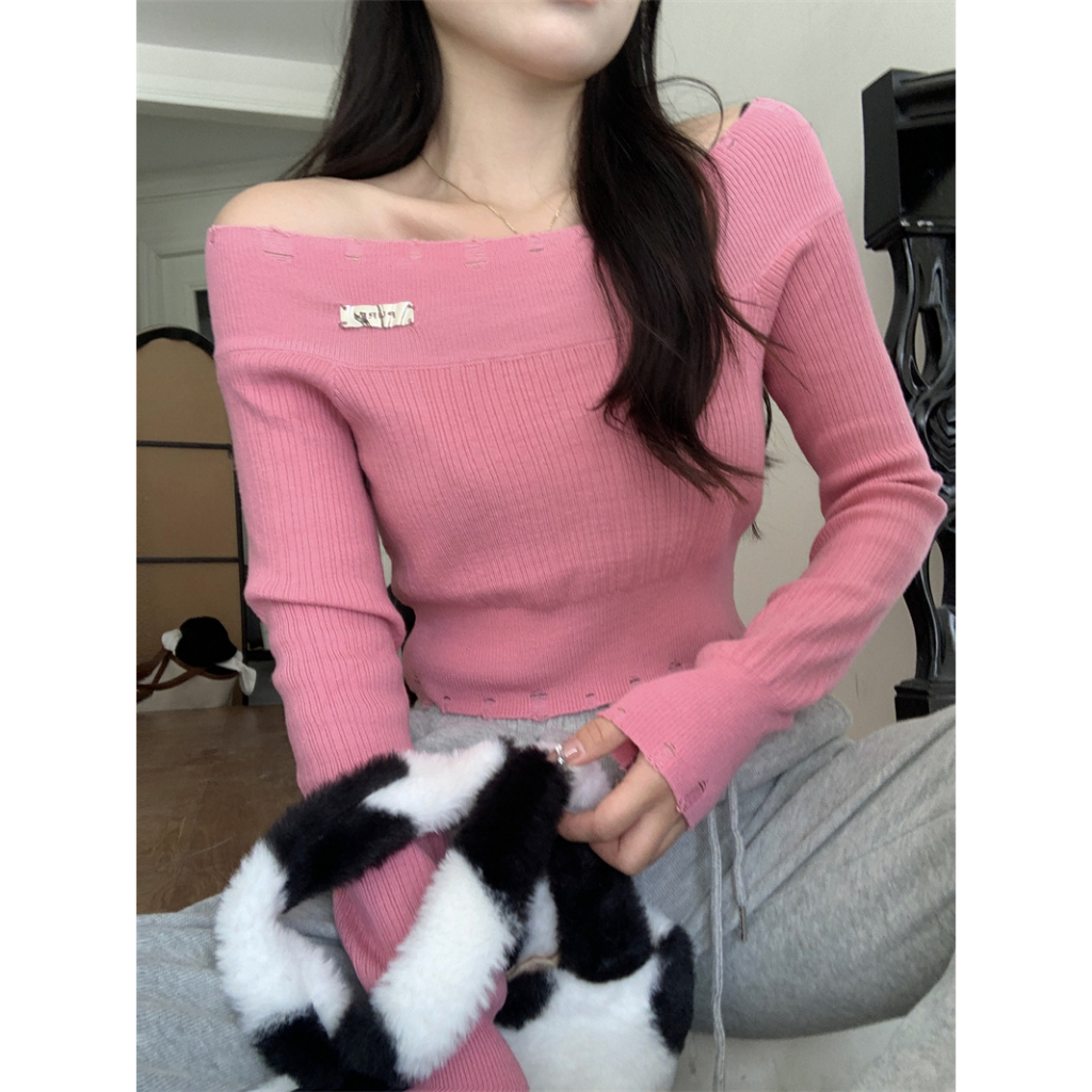 Kumikumi HUANG YOYO Áo Thun Tay Dài Thiết Kế Trẻ Trung Hợp Thời Trang Cho Bạn Gái