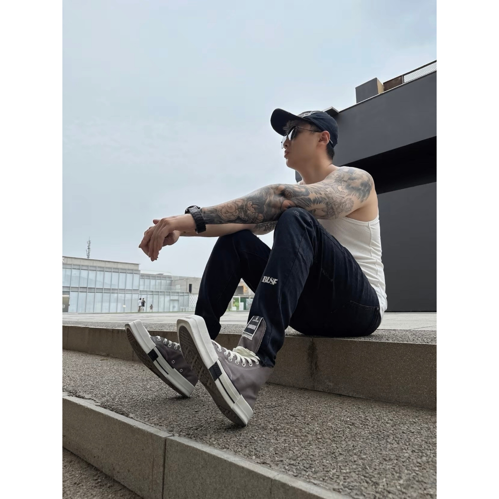 Giày Thể Thao converse x rick Owenshdw taylor chuck 1970s Màu Nâu Thời Trang Cao Cấp