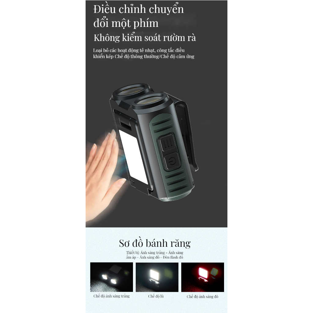 Đèn Pin Đa Năng Có Móc Khóa Nam Châm Loại c Tiện Dụng