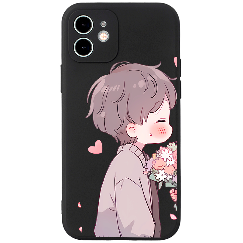 Ốp lưng JEERO mềm hoạt hình cặp đôi dễ thương đẹp độc lạ Cho iPhone 15 14 13 12 11 Pro Max SE 2020 X XR XS 8 7 ip 6S 6 Plus kute HFF3507