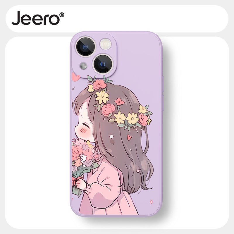 Ốp lưng JEERO mềm hoạt hình cặp đôi dễ thương đẹp độc lạ Cho iPhone 15 14 13 12 11 Pro Max SE 2020 X XR XS 8 7 ip 6S 6 Plus kute HFF3507