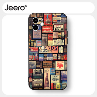 Ốp lưng JEERO mềm chống bẩn dễ thương đẹp độc lạ đen vintage Cho iPhone 16 15 14 13 12 11 Pro Max SE 2020 X XR XS 8 7 ip Plus HFF3510