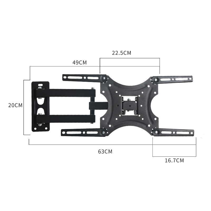 Full Dynamic TV Wall Mount cho màn hình TV đứng 32 "đến 55" có thể điều chỉnh lên xuống