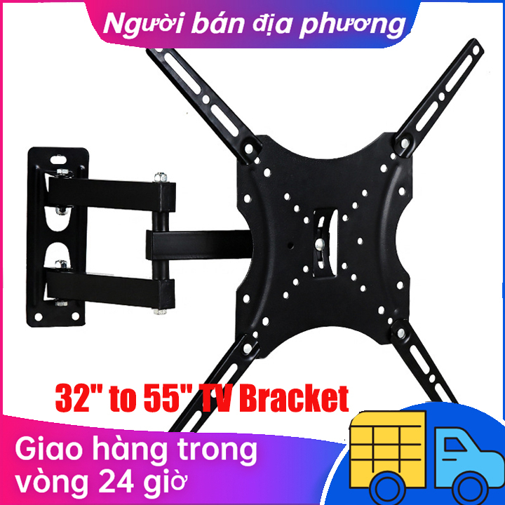 Full Dynamic TV Wall Mount cho màn hình TV đứng 32 "đến 55" có thể điều chỉnh lên xuống