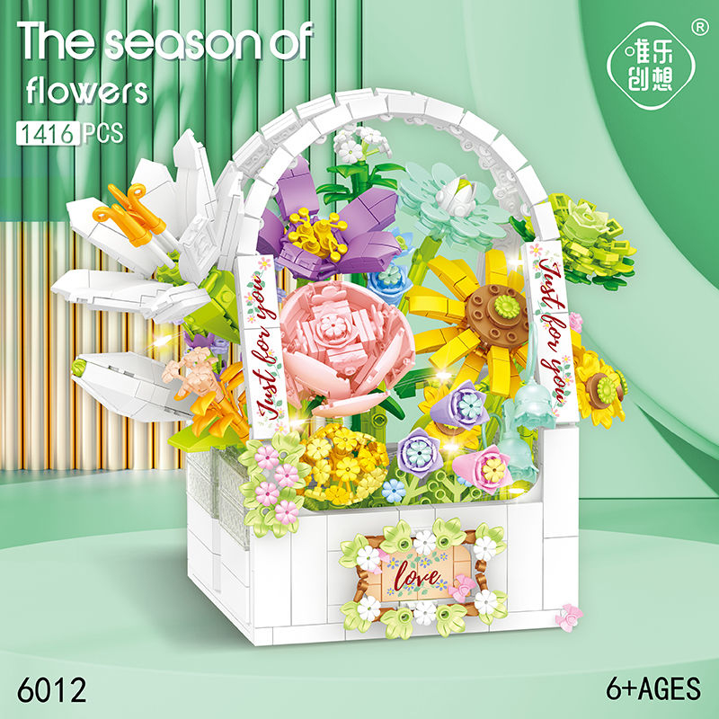 Bộ Đồ Chơi Lắp Ráp lego Hình Bó Hoa Hồng Nhỏ Thích Hợp Làm Quà Tặng Sinh Nhật Cho Bé Gái