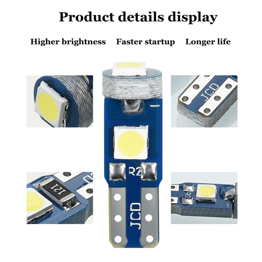 Bóng Đèn Led T5 W3W W1.2W 27 74 86 206 3SMD 3030 Gắn Bảng Điều Khiển Dành Cho Ô Tô