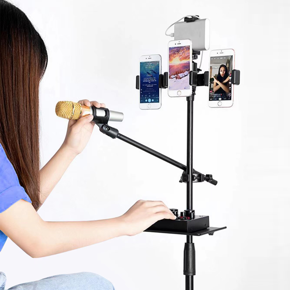 Mới Giá Đỡ Ba Chân Nâng Cấp Cho Micro Hát k / Điện Thoại