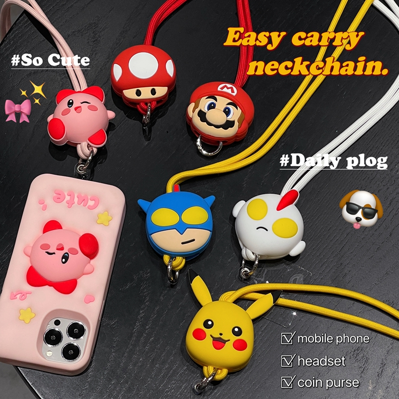 Hoạt Hình Dây Đeo Cổ Gắn Điện Thoại Chống Thất Lạc Hình sanrio Dễ Thương