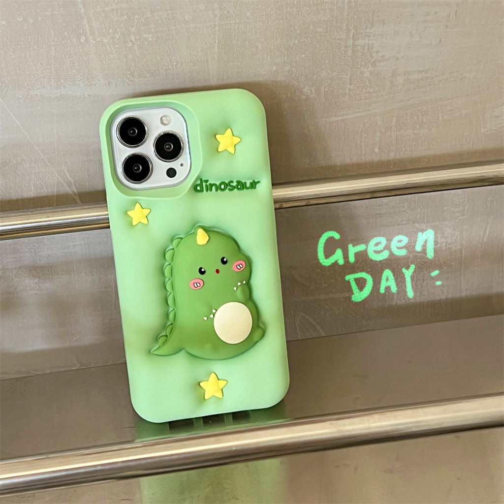 Silicone Ốp Điện Thoại Silicon In Hình Khủng Long Cho iphone 15 14promax 13 iphone11 12 promax