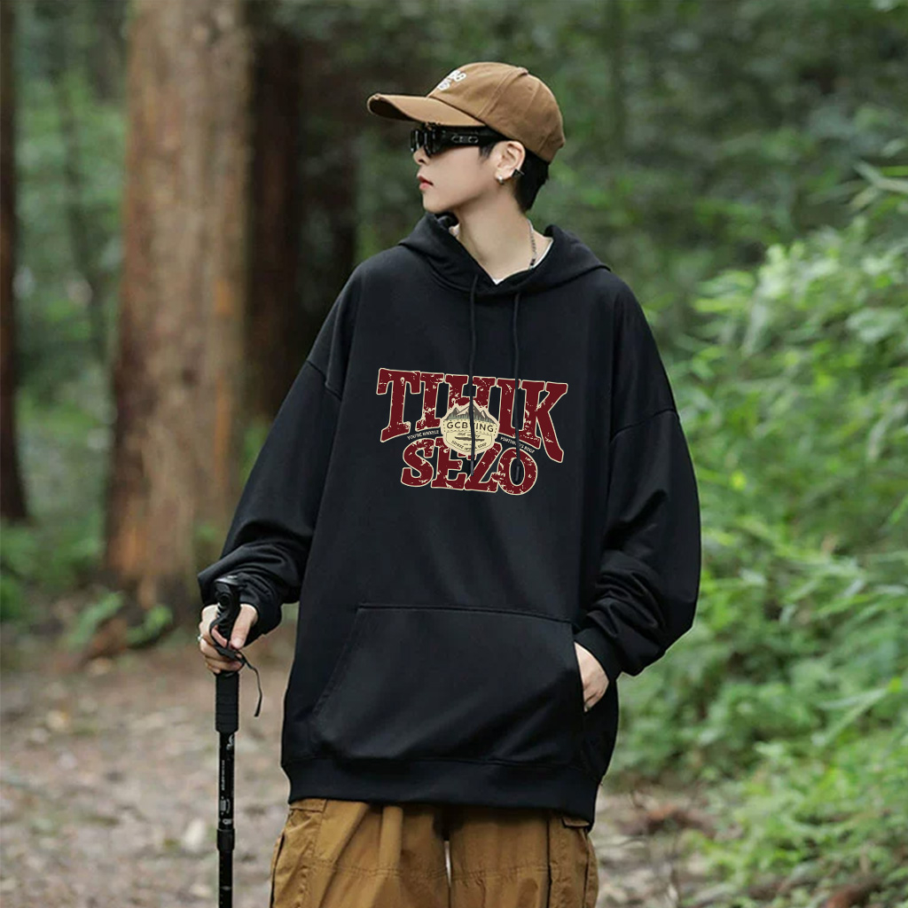 Áo khoác nỉ BEEYANBUY đen trắng thời trang in hình boy phố unisex 100% cotton-A0931