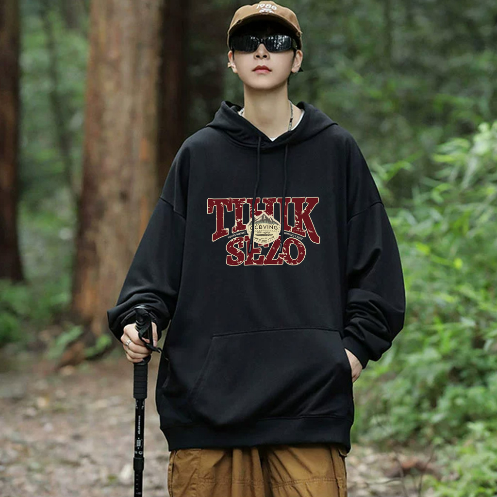 Áo khoác nỉ BEEYANBUY đen trắng thời trang in hình boy phố unisex 100% cotton-A0931