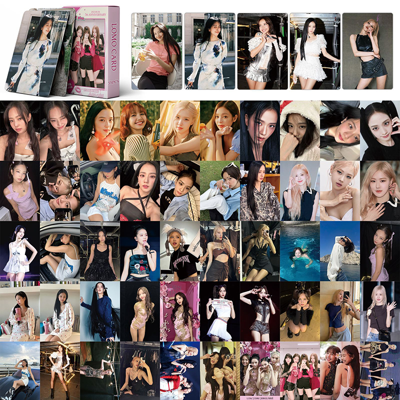 BLACKPINK Card Set 55 Tấm Thẻ Ảnh lomo Nhóm Nhạc