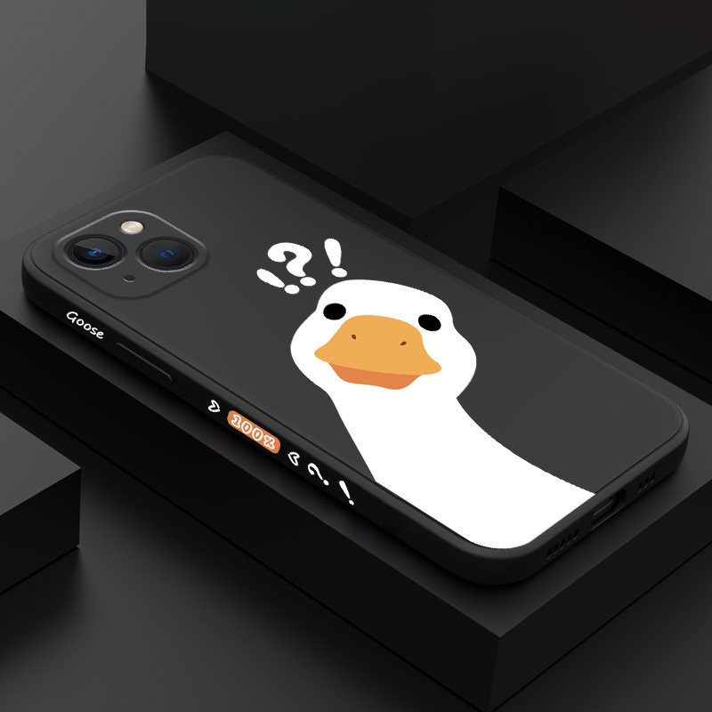 Doubt Ốp Điện Thoại Silicon Dẻo Họa Tiết Ngỗng Cho iphone 13pro 13 12 mini pro 5g max