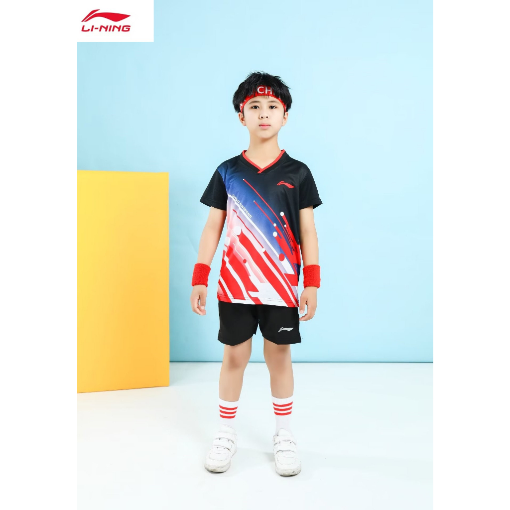 Li Ning Áo Thể Thao Bóng Bàn Ngắn Tay Thoáng Khí Nhanh Khô Mùa Hè 2023 Cho Nam Và Nữ