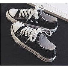 2023 New Korean Style White Canvas Sneakers Easy to Match Spring Fashion For