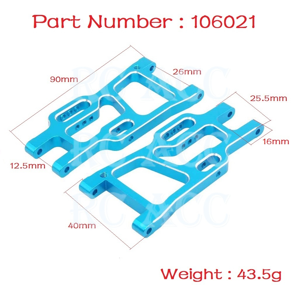 Xe Rc 106021 Cánh Tay Đòn Dưới Phía Sau Bằng Nhôm Cho Xe Điều Khiển Từ Xa 1/10 HSP 94105 94106 94107 94107Pro 94170 94170Pro Buggy