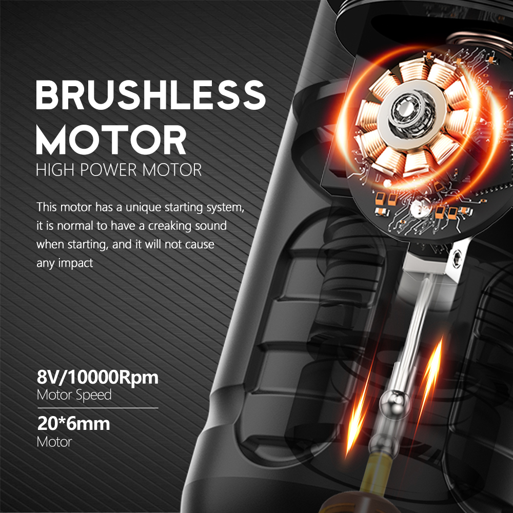 Ambition Zetton Tham Vọng Máy Xăm Không Dây zetton Mới Nhất Động Cơ Không Chổi Than 2400mah Pin 3.8mm 3.4mm