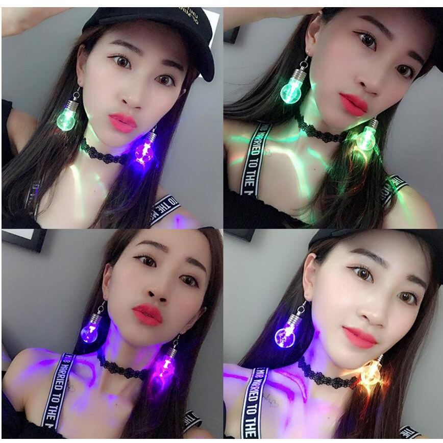 Khuyên Tai Phát Sáng Nhiều Màu Sắc Phong Cách Hàn Quốc Dành Cho Nữ