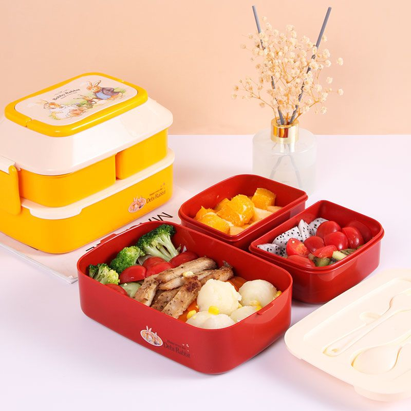 Hộp Đựng Cơm Trưa Phong Cách Nhật Bản Dễ Thương Có Thể Hâm Nóng Trong Lò Vi Sóng