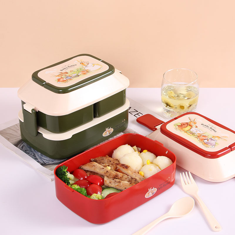 Hộp Đựng Cơm Trưa Phong Cách Nhật Bản Dễ Thương Có Thể Hâm Nóng Trong Lò Vi Sóng