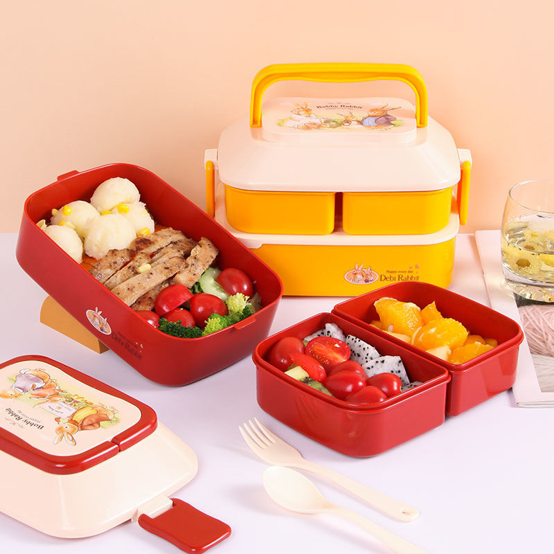 Hộp Đựng Cơm Trưa Phong Cách Nhật Bản Dễ Thương Có Thể Hâm Nóng Trong Lò Vi Sóng