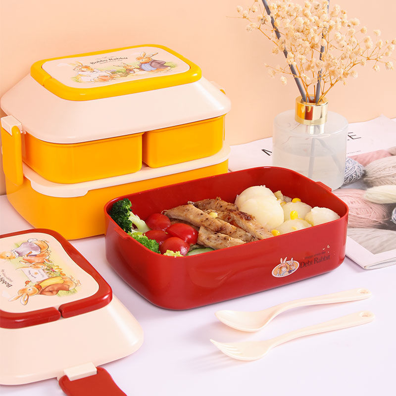 Hộp Đựng Cơm Trưa Phong Cách Nhật Bản Dễ Thương Có Thể Hâm Nóng Trong Lò Vi Sóng