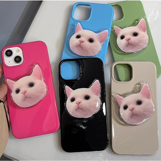 Ốp Điện Thoại Trong Suốt Họa Tiết Chú Chó Dễ Thương Kèm Giá Đỡ Cho for iPhone 14 Pro Max 13 12 11 XR X XS Max 7 8 Plus SE 2020