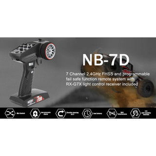 NEEBRC 2.4GHZ 7CH Transmitter Radio System Transmitter Remote Control/led light controller system Receiver For RC car boat RED