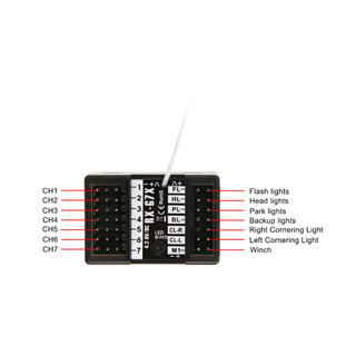 NEEBRC 2.4GHZ 7CH Transmitter Radio System Transmitter Remote Control/led light controller system Receiver For RC car boat RED
