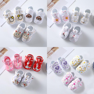 Giày Vải canvas Đế Bằng Chống Trượt Thoáng Khí Chất Lượng Cao Cho Bé Sơ Sinh 0-18 Tháng walkers