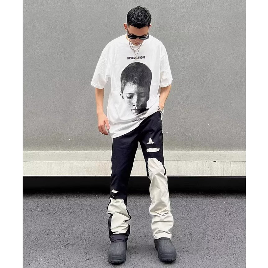 Mới Quần Jean Dài Dáng Ôm Phong Cách hip hop Mỹ Cá Tính Cho Nam Và Nữ