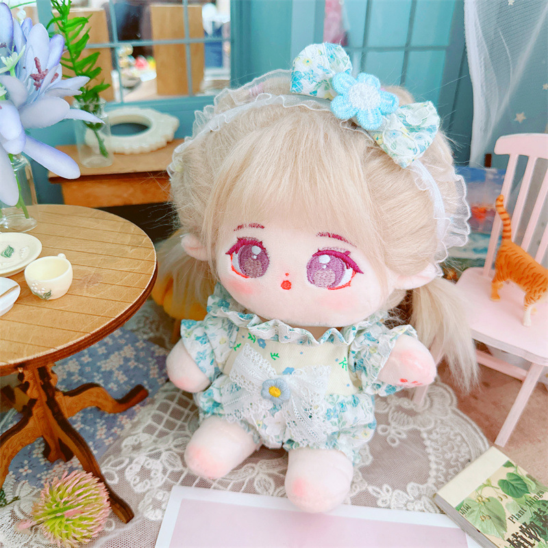 Bộ Quà Tặng Búp Bê 20cm Dễ Thương Gồm Áo Liền Quần + Quần + Băng Đô jungkook jin v suga rm