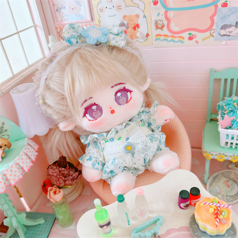 Bộ Quà Tặng Búp Bê 20cm Dễ Thương Gồm Áo Liền Quần + Quần + Băng Đô jungkook jin v suga rm