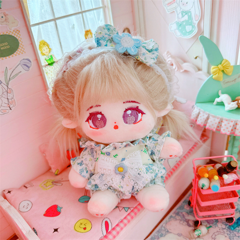 Bộ Quà Tặng Búp Bê 20cm Dễ Thương Gồm Áo Liền Quần + Quần + Băng Đô jungkook jin v suga rm